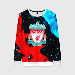 Свитшот женский Liverpool fire steel, цвет: 3D-белый