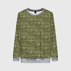 Свитшот женский Плетёная сетка с кельтскими узлами, цвет: 3D-меланж