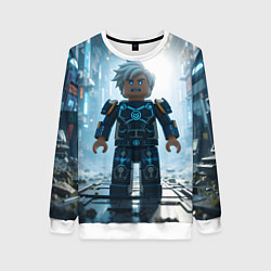 Свитшот женский Роблокс электрический, цвет: 3D-белый