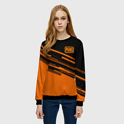 Свитшот женский PUBG geometry line, цвет: 3D-черный — фото 2