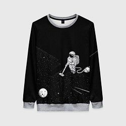 Свитшот женский Космонавт и звезды, цвет: 3D-меланж