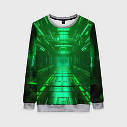 Свитшот женский Зелёный коридор, цвет: 3D-меланж