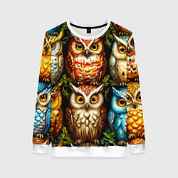 Женский свитшот Много сов