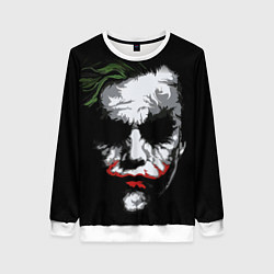 Свитшот женский Joker - хит леджер, цвет: 3D-белый