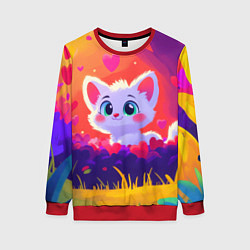 Женский свитшот Влюбленный милый песец