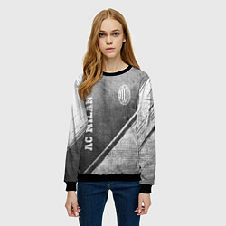 Свитшот женский AC Milan - grey gradient вертикально, цвет: 3D-черный — фото 2