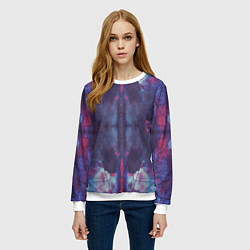 Свитшот женский Космическая паутина, цвет: 3D-белый — фото 2
