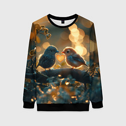 Женский свитшот Влюбленные птички