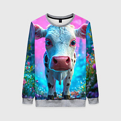 Женский свитшот Коровка в сказочном лесу