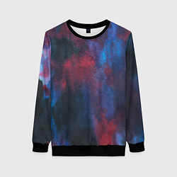 Свитшот женский Тай-дай космос, цвет: 3D-черный