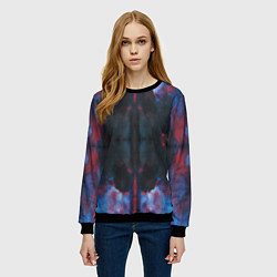 Свитшот женский Тай-дай космос, цвет: 3D-черный — фото 2