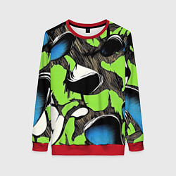 Свитшот женский Объемный камуфляж из слоев, цвет: 3D-красный