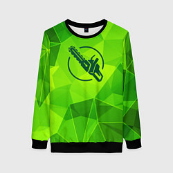 Женский свитшот Chainsaw Man green poly