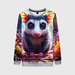 Женский свитшот Опоссум в лесу