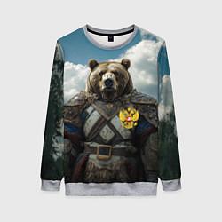 Женский свитшот Русский медведь воин