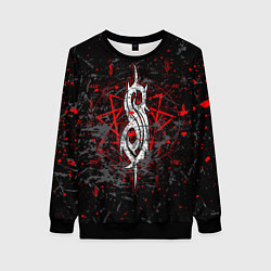 Свитшот женский Слипкнот брызги гранж, цвет: 3D-черный