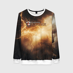 Свитшот женский Stronghold сrusader лого и гром, цвет: 3D-белый