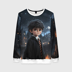 Свитшот женский Серьезный Гарри Поттер, цвет: 3D-белый