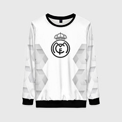 Свитшот женский Real Madrid white poly, цвет: 3D-черный