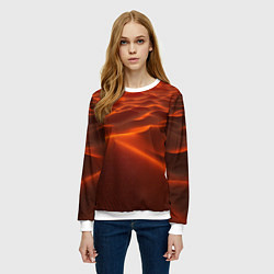 Свитшот женский Красная жара, цвет: 3D-белый — фото 2