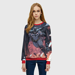 Свитшот женский Полет Бэтмена, цвет: 3D-красный — фото 2