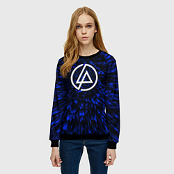 Свитшот женский Linkin Park blue energy, цвет: 3D-черный — фото 2