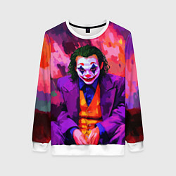 Женский свитшот Джокер рисунок красками