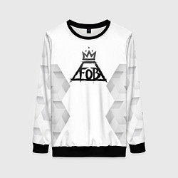 Свитшот женский Fall Out Boy white poly, цвет: 3D-черный
