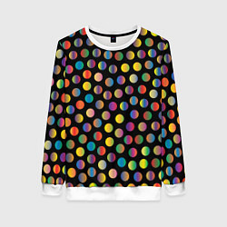 Свитшот женский Конфетти, цвет: 3D-белый