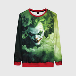 Женский свитшот Джокер зеленый дым