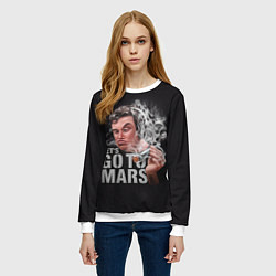 Свитшот женский Илон Маск - Lets go to Mars, цвет: 3D-белый — фото 2