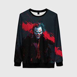Женский свитшот Джокер и красная полоса краски