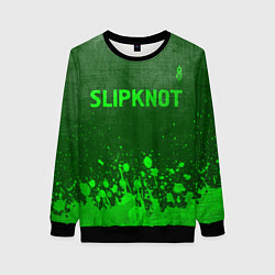 Свитшот женский Slipknot - green gradient посередине, цвет: 3D-черный
