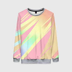 Свитшот женский Нежный розовый абстрактный, цвет: 3D-меланж
