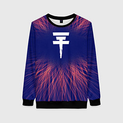 Свитшот женский Tokio Hotel red energy, цвет: 3D-черный