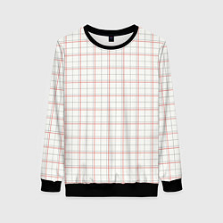Свитшот женский Светлый узор - классическая клетка, цвет: 3D-черный