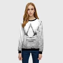 Свитшот женский Assassins Creed - white gradient, цвет: 3D-черный — фото 2
