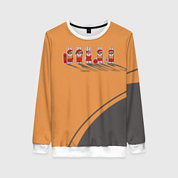 Свитшот женский Пять спортивных кроликов, цвет: 3D-белый