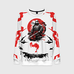 Свитшот женский Кодекс самурая ниндзя, цвет: 3D-белый