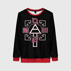 Свитшот женский 30 Seconds to Mars - poster, цвет: 3D-красный