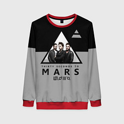 Свитшот женский 30 Seconds to Mars - poster, цвет: 3D-красный