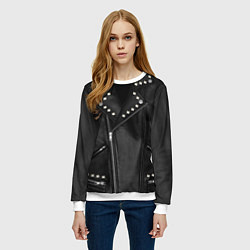 Свитшот женский Косуха с черепом, цвет: 3D-белый — фото 2