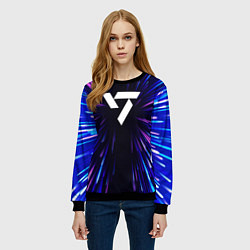 Свитшот женский Seventeen neon energy, цвет: 3D-черный — фото 2