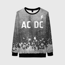 Свитшот женский AC DC - grey gradient посередине, цвет: 3D-черный