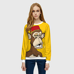 Свитшот женский NFT ape monkey, цвет: 3D-белый — фото 2