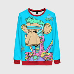 Свитшот женский NFT cyber ape UFO, цвет: 3D-красный
