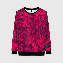 Свитшот женский Насыщенный розовый текстура, цвет: 3D-черный