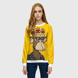 Свитшот женский NFT ape king, цвет: 3D-белый — фото 2