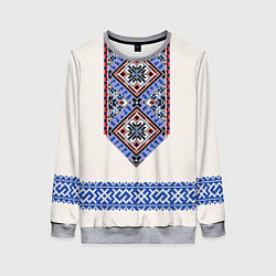 Женский свитшот Славянская вышиванка - узор обережник