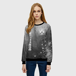 Свитшот женский Borussia - grey gradient вертикально, цвет: 3D-черный — фото 2